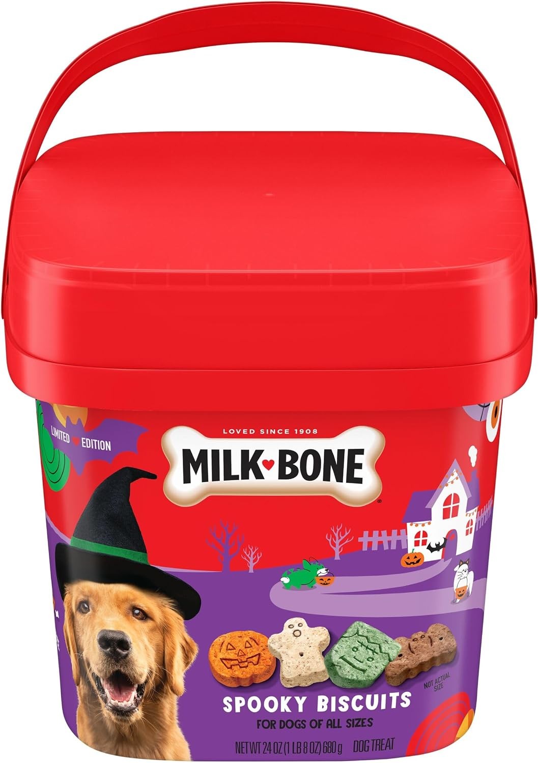 Spooky Biscuits Halloween Dog Treats, 24 Oz. Pail Supplies Seasonal Crunchy Spooky Biscuits Halloween Dog Treats, 24 Oz. Pail Supplies Seasonal Crunchy