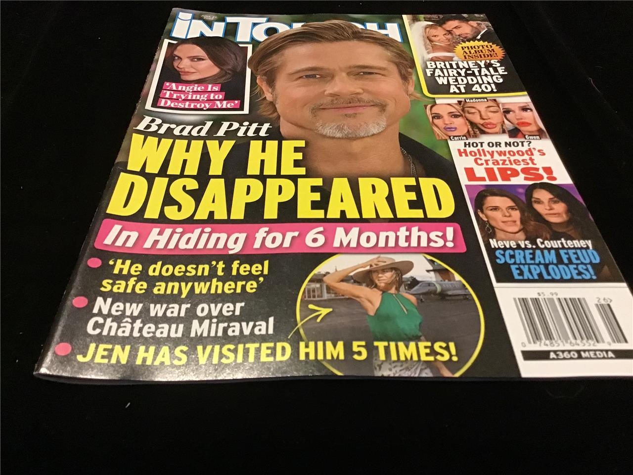 In Touch Magazine June 27, 2022 Brad Pitt, Britney’s Fairy-Tale Wedding