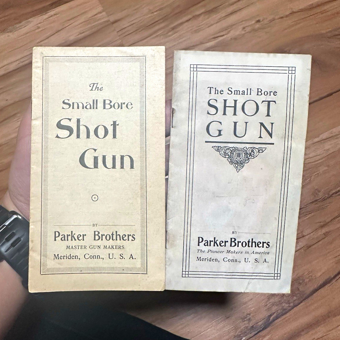 Parker Brothers - The Parker Gun - Lot of 2 small bore pamphlets.