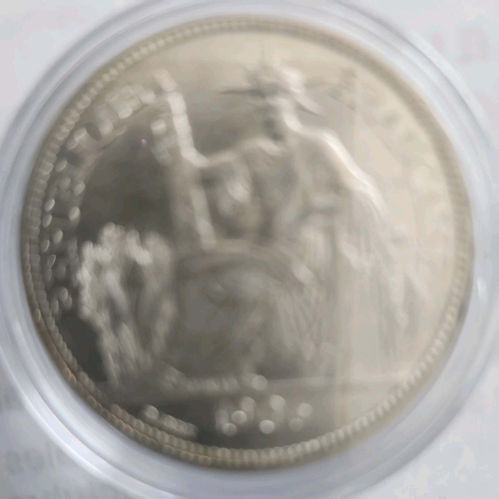 Indochine Francaise Piastre Silver Commerce French 1906 Plastic Cover  Coin
