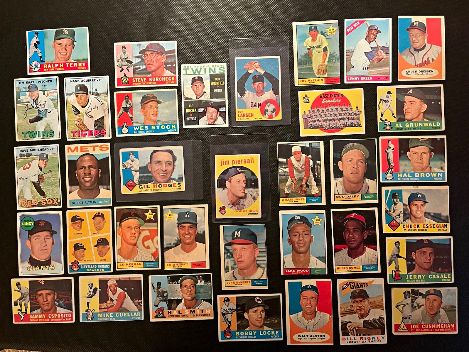 1960-1964, 69 Topps Vintage Lot (35)• Hodges • Larsen • Piersall • 65+ Years Old