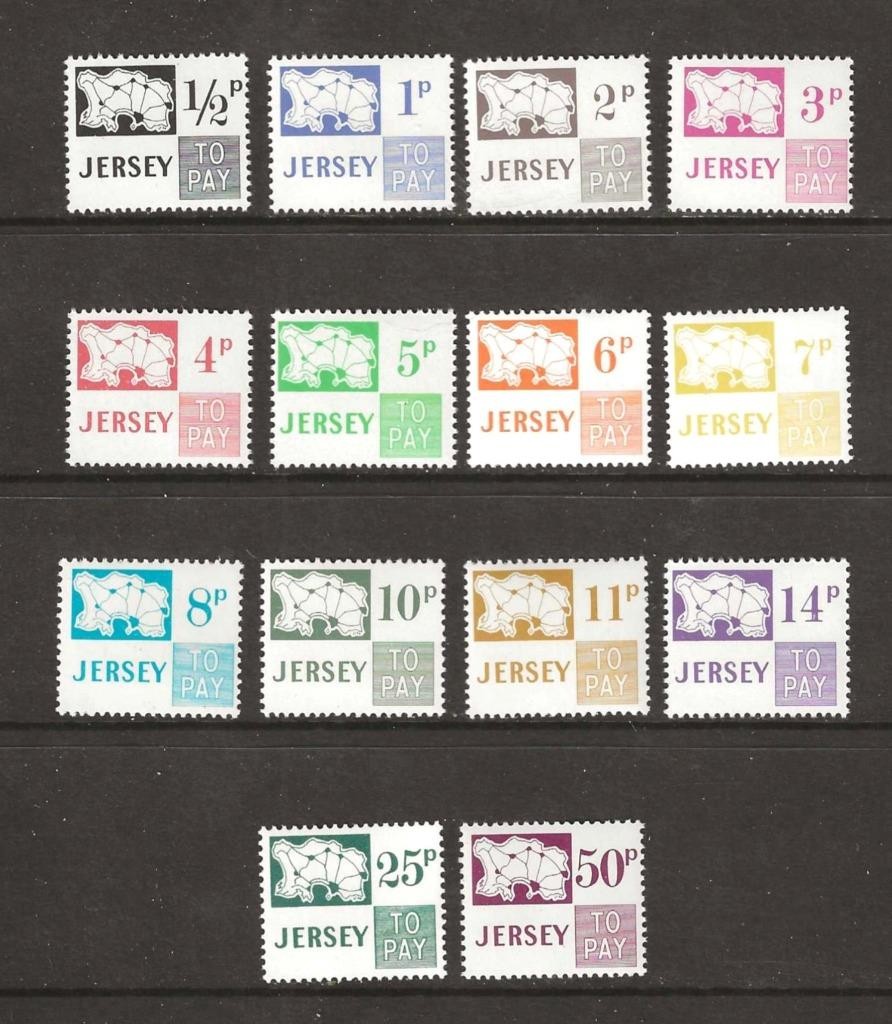 JERSEY - 1971-75 MNH POSTAGE DUE STAMPS - SCOTT.J7-J20 - A106