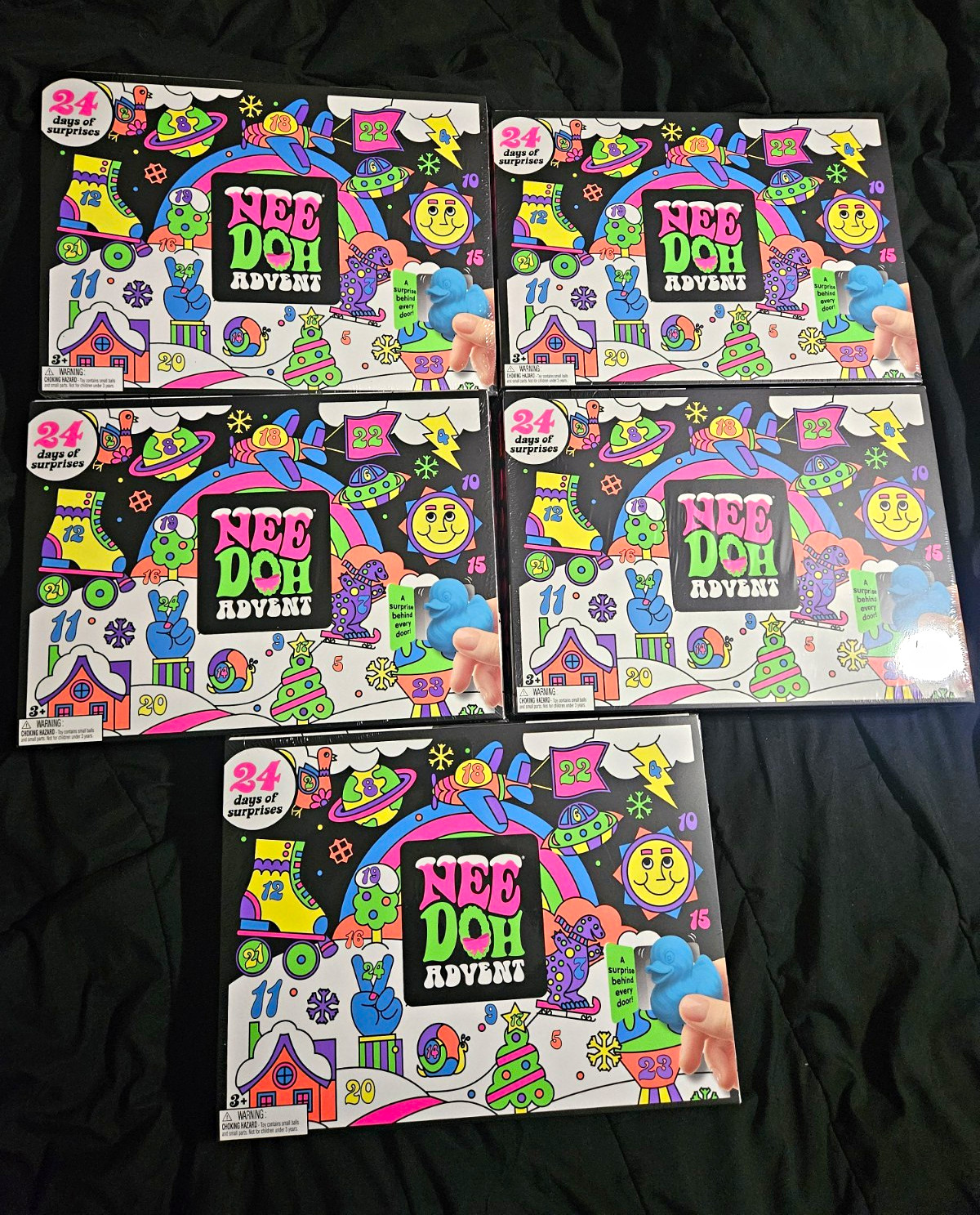 Lot of 5 100% Authentic NeeDoh Holiday 2026 Advent Calendars Brand New