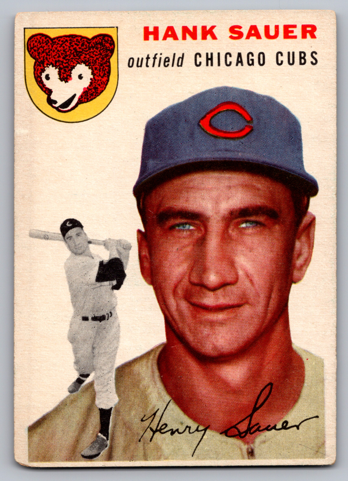 1954 TOPPS #4 HANK SAUER CUBS
