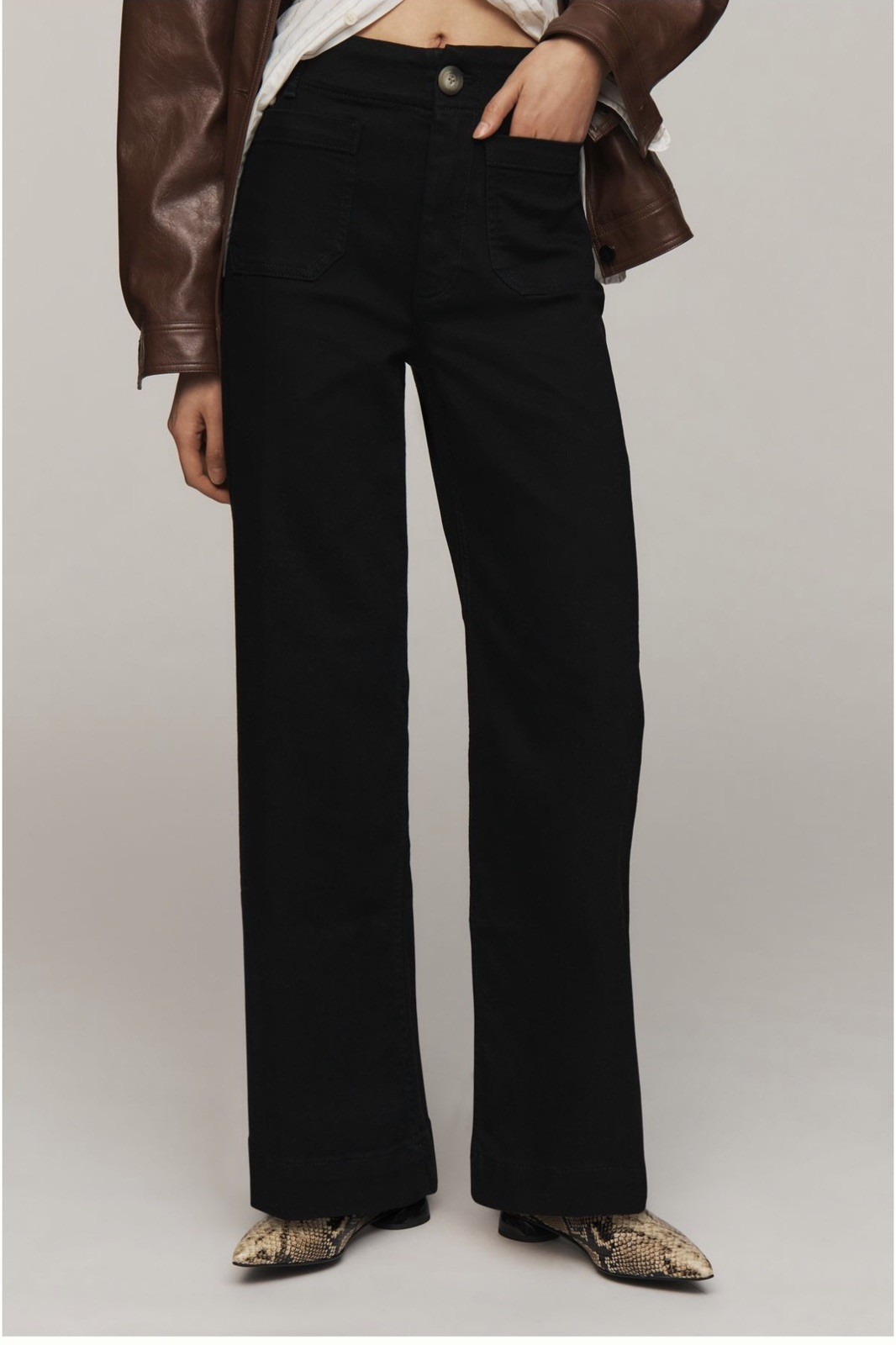 New Maeve x Anthropologie COLETTE 28 Black Full Length WideLeg High Rise New Maeve x Anthropologie COLETTE 28 Black Full Length WideLeg High Rise