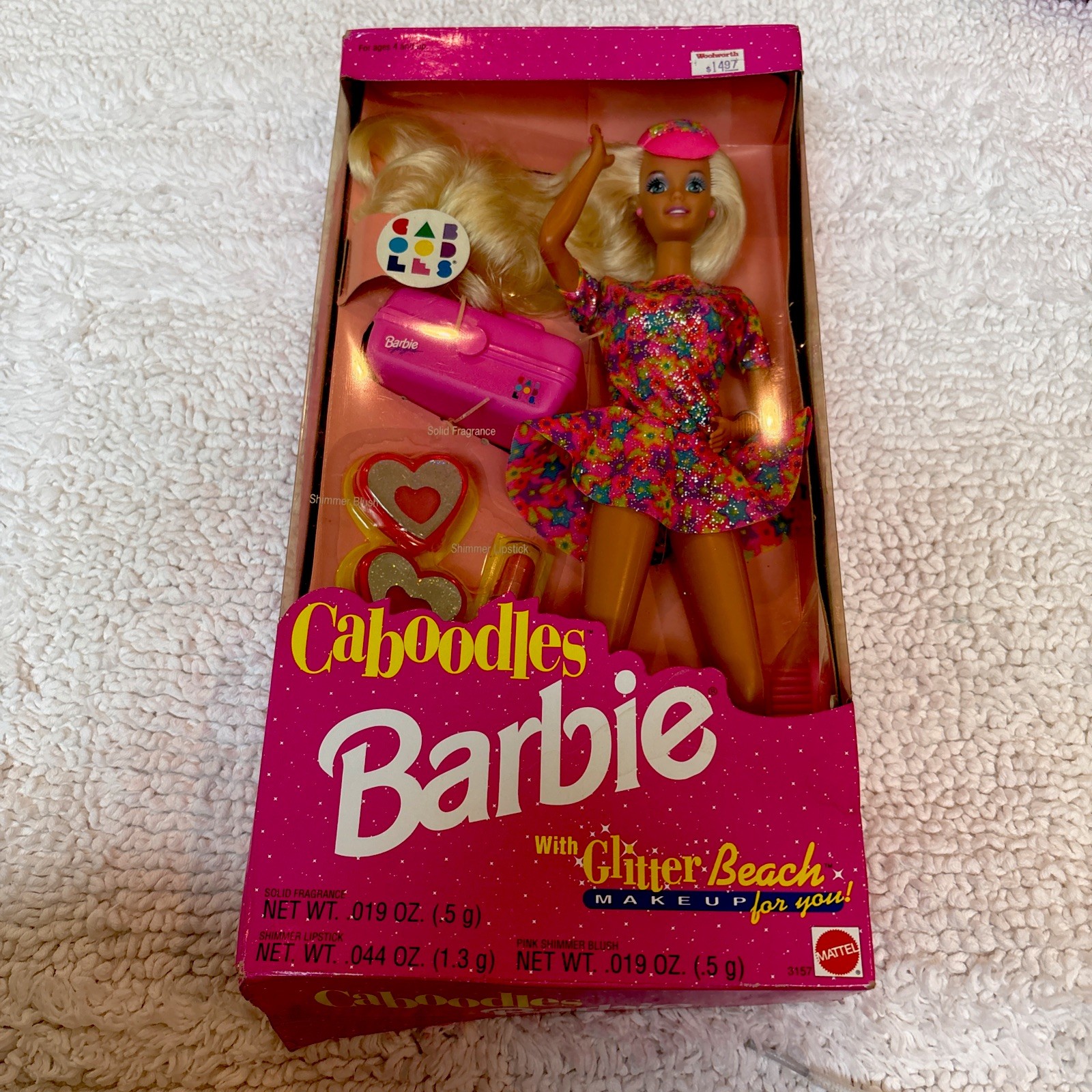 3157 Vintage 1992 Mattel Caboodles Barbie Doll With Glitter Beach Makeup New 3157 Vintage 1992 Mattel Caboodles Barbie Doll With Glitter Beach Makeup New
