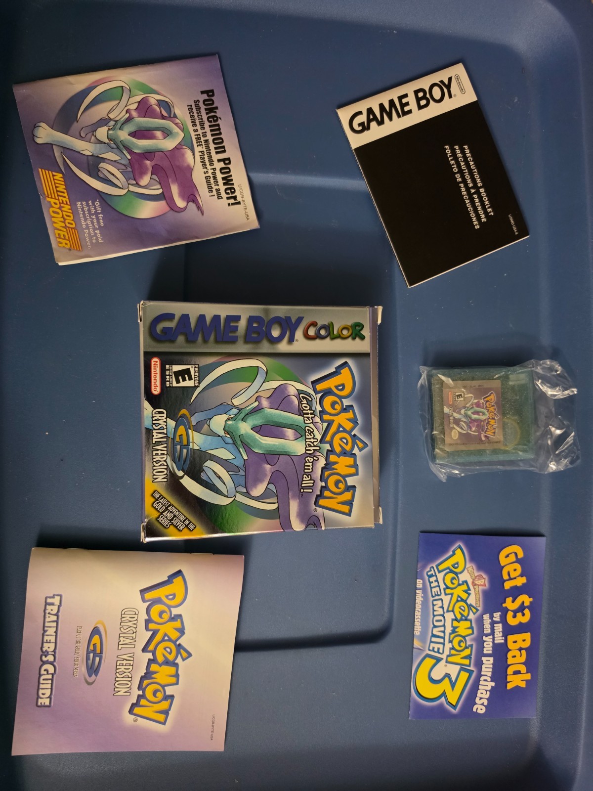 Authentic Pokemon Crystal- TRUE COMPLETE IN BOX ALL FROM 2001 