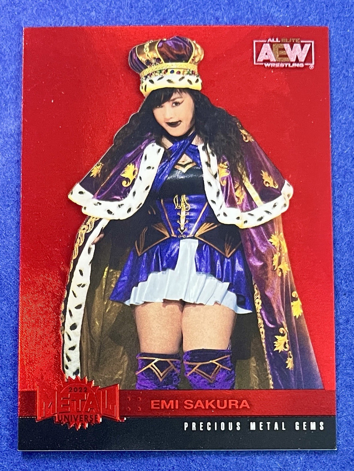 Emi Sakura 2022 Skybox Metal Universe AEW PRECIOUS METAL GEMS RED PMG #34 /100