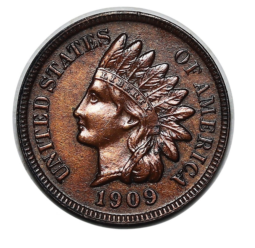 1909-S Indian Head Cent Penny Major Key Date, Choice AU++/Unc, Rare This Nice+++