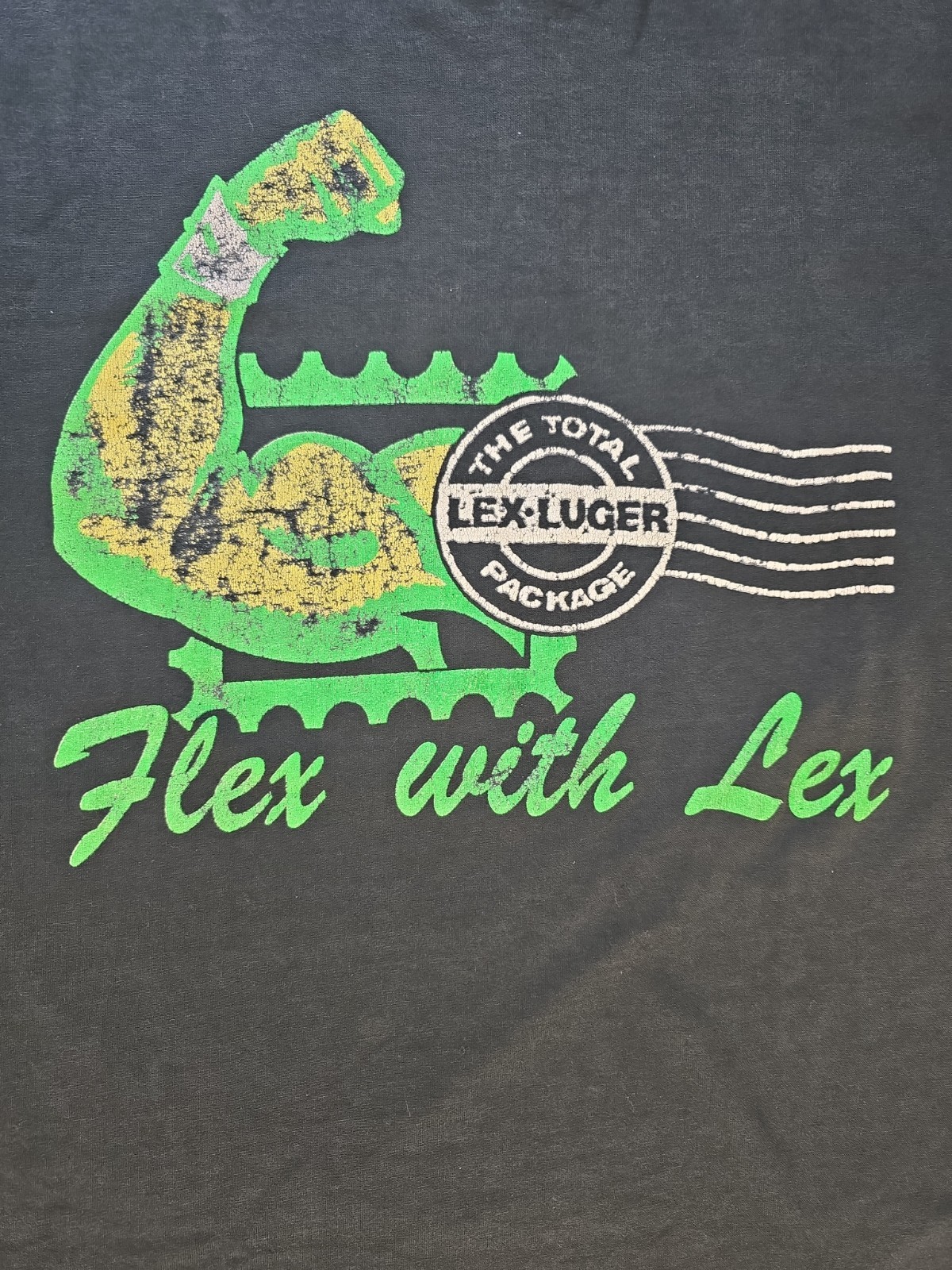 Vintage Lex Luger Wrestling WCW XL T-Shirt FLEX With Lex Wwf Wwe Single Stitch 