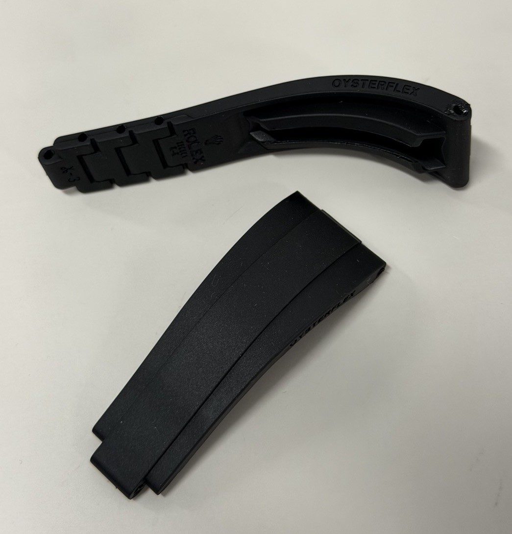 Rolex Oysterflex Strap Set 20mm Daytona Yacht-Master Rubber Black 350501