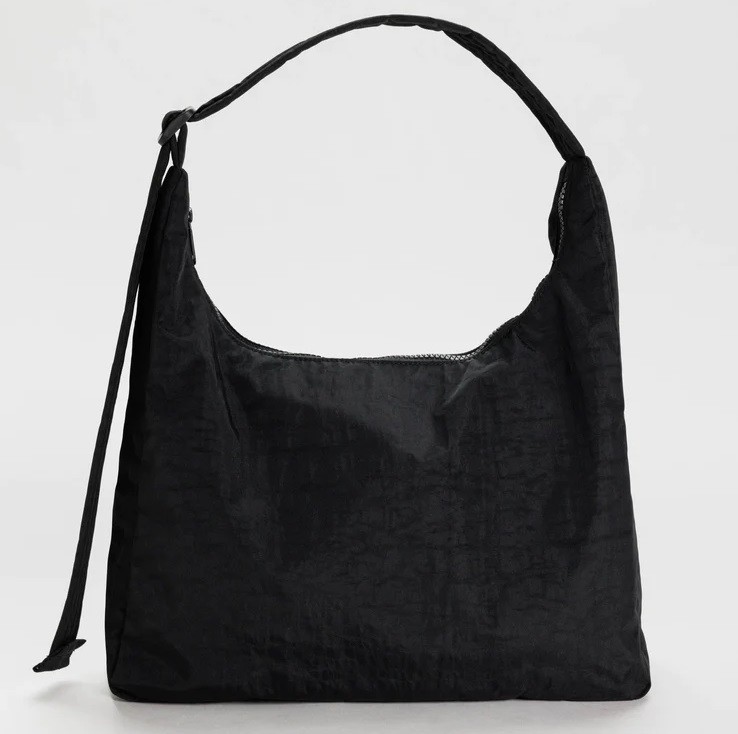 Baggu Large Nylon Shoulder Bag, 6 colors, Black Cocoa Mahogany Leopard or Pink Baggu Large Nylon Shoulder Bag, 6 colors, Black Cocoa Mahogany Leopard or Pink