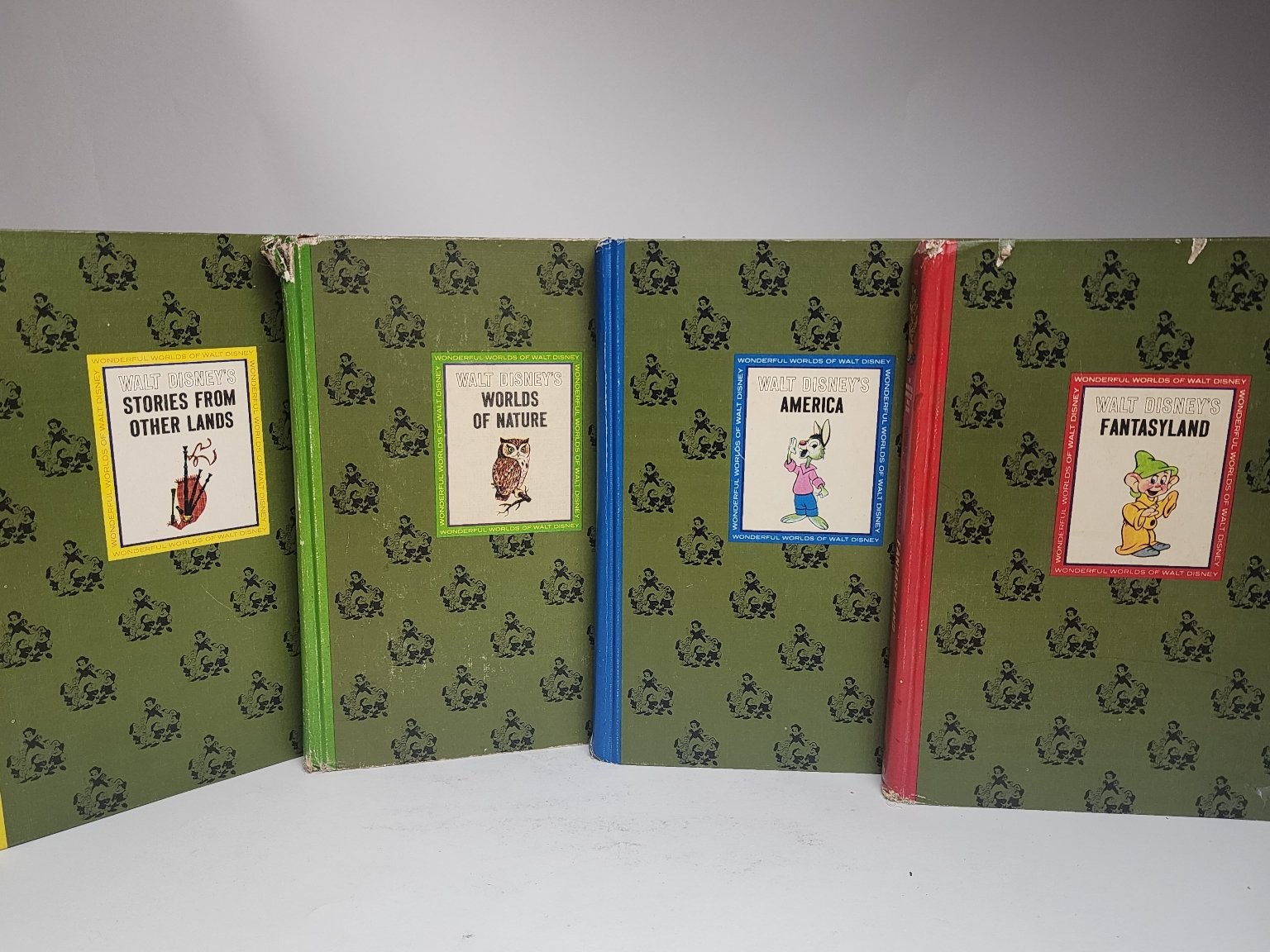 Walt Disney\'s Wonderful Worlds 4 Book Set Fantasyland Nature America Stories Walt Disney\'s Wonderful Worlds 4 Book Set Fantasyland Nature America Stories