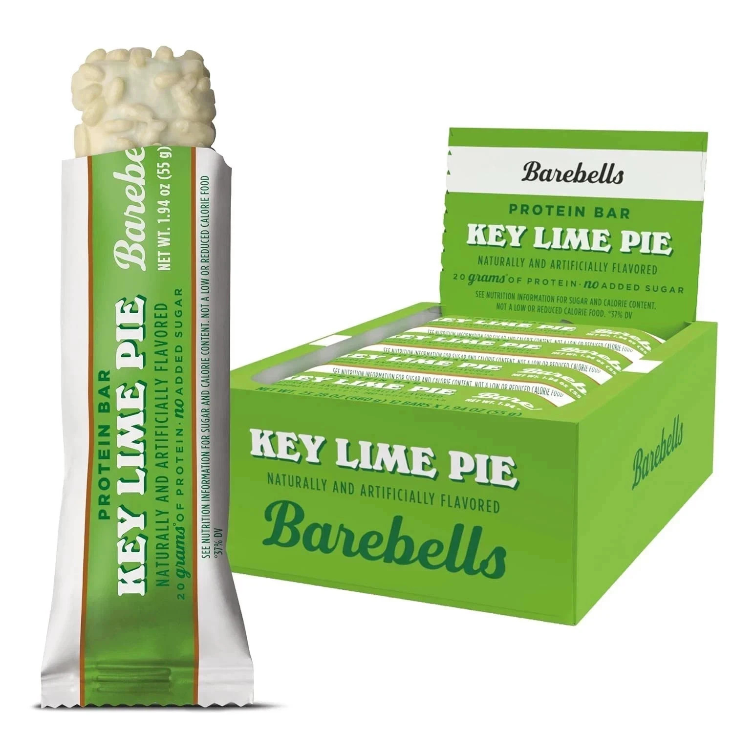 Barebells Protein Bars Key Lime Pie - 12 bars, 20g High Protein Treats - White Barebells Protein Bars Key Lime Pie - 12 bars, 20g High Protein Treats - White