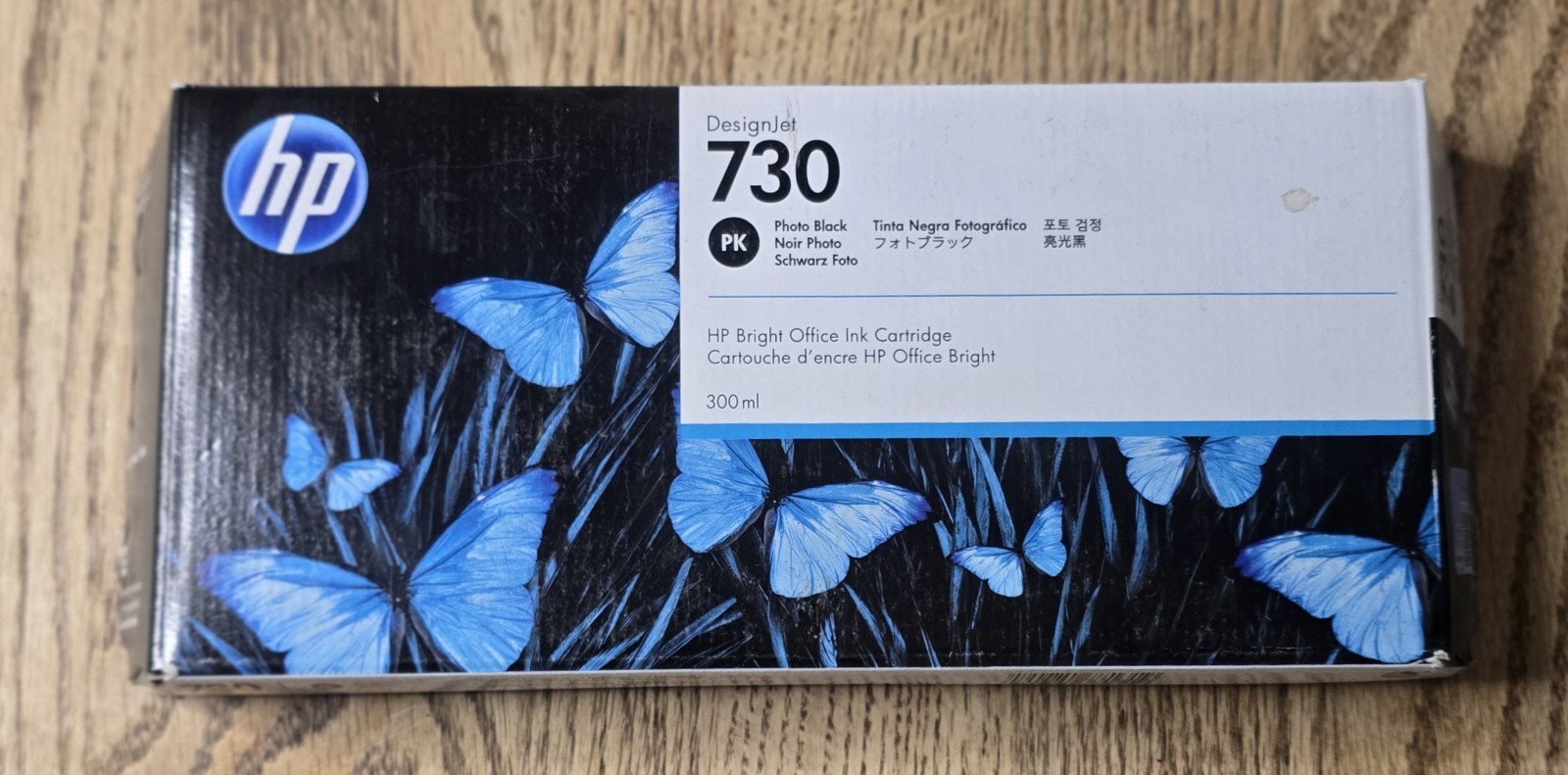 Genuine HP 730 Photo Black 300ml Ink Cartridge P2V73A Expired OEM