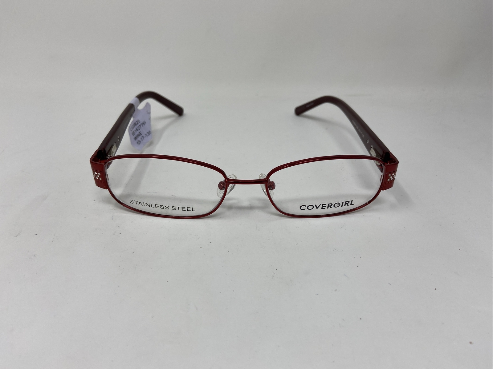 COVERGIRL EYEWEAR CG0825 069 53/17/135 BURGUNDY W/ CRYSTALS SPRING HINGE Z39