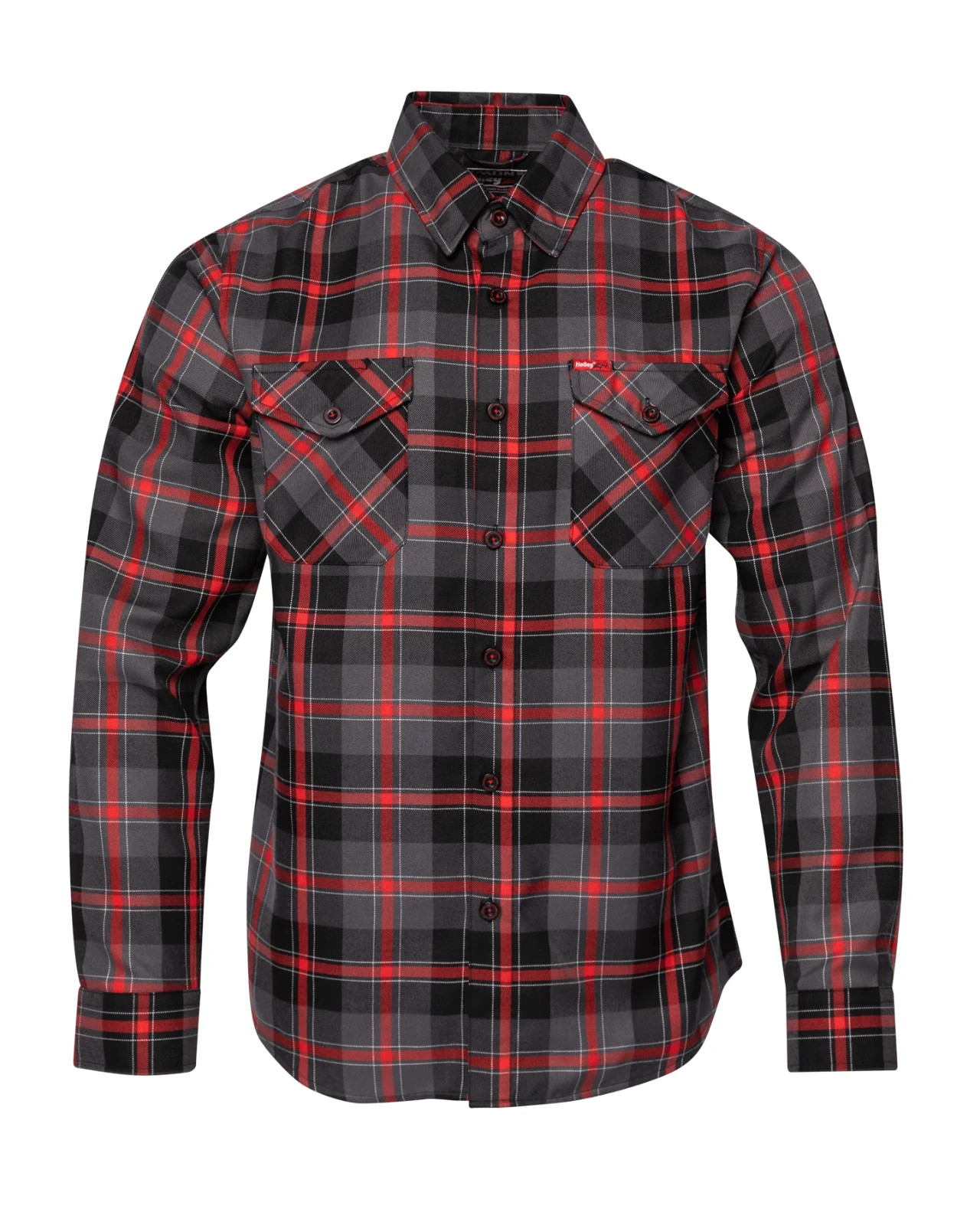 DIXXON x Holley EFI Limited Edition Flannel Men's Gray Red Black Plaid
