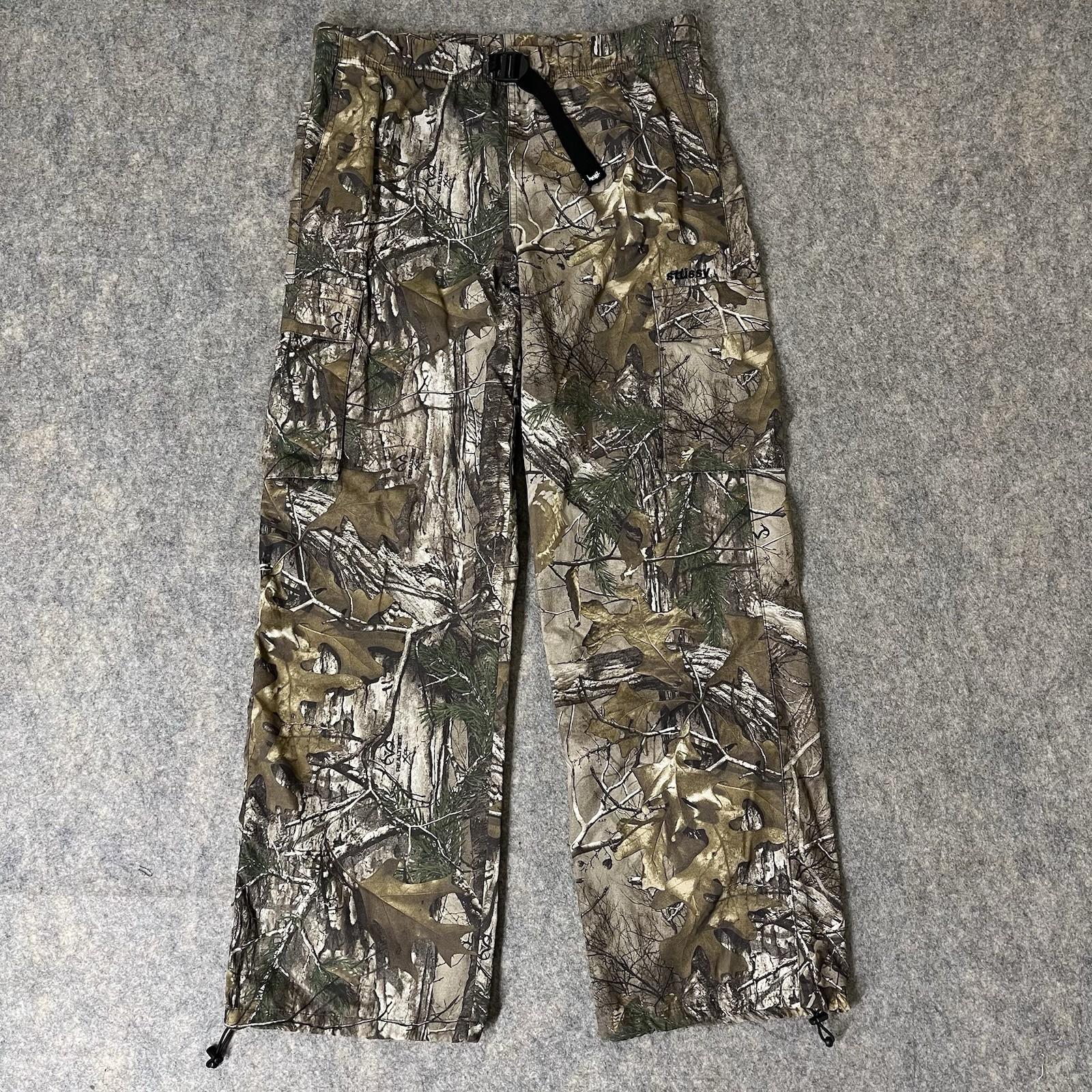 Stussy Real Tree Camo Cargo Pants Men’s Medium Belted Nylon 