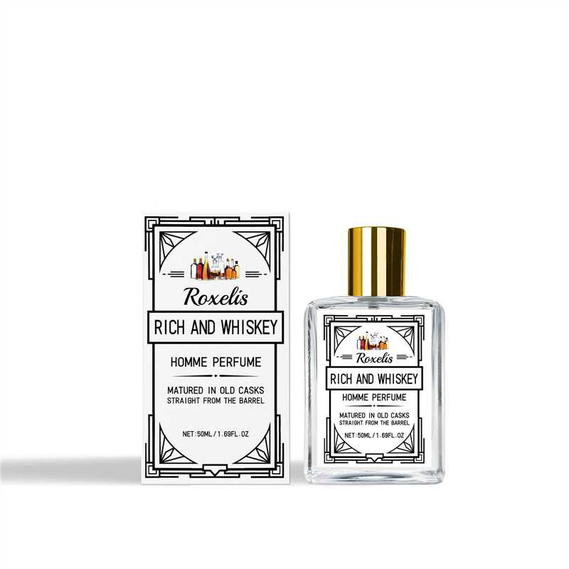 ROXELIS Rich Whiskey Homme Perfume Long Lasting Woody Vanilla Scent Non-Sticky