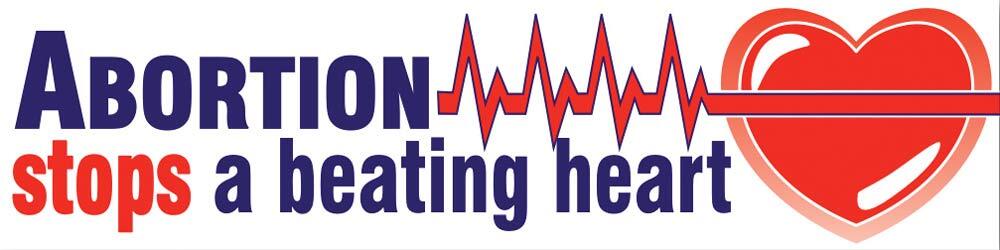 Abortion Stops a Beating Heart Pro-Life Bumper Sticker