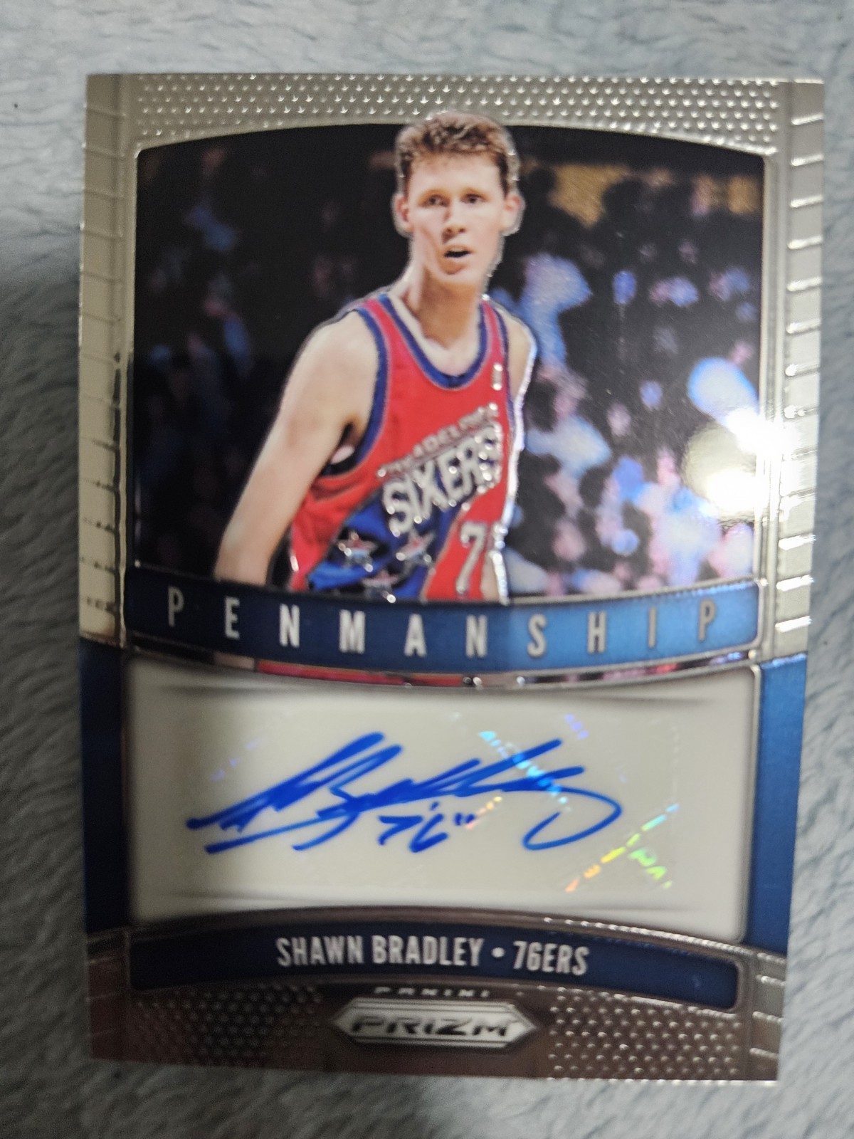 Shawn Bradley 2019-20 Panini Prizm Penmanship Signed Auto Philadelphia 76ers Shawn Bradley 2019-20 Panini Prizm Penmanship Signed Auto Philadelphia 76ers