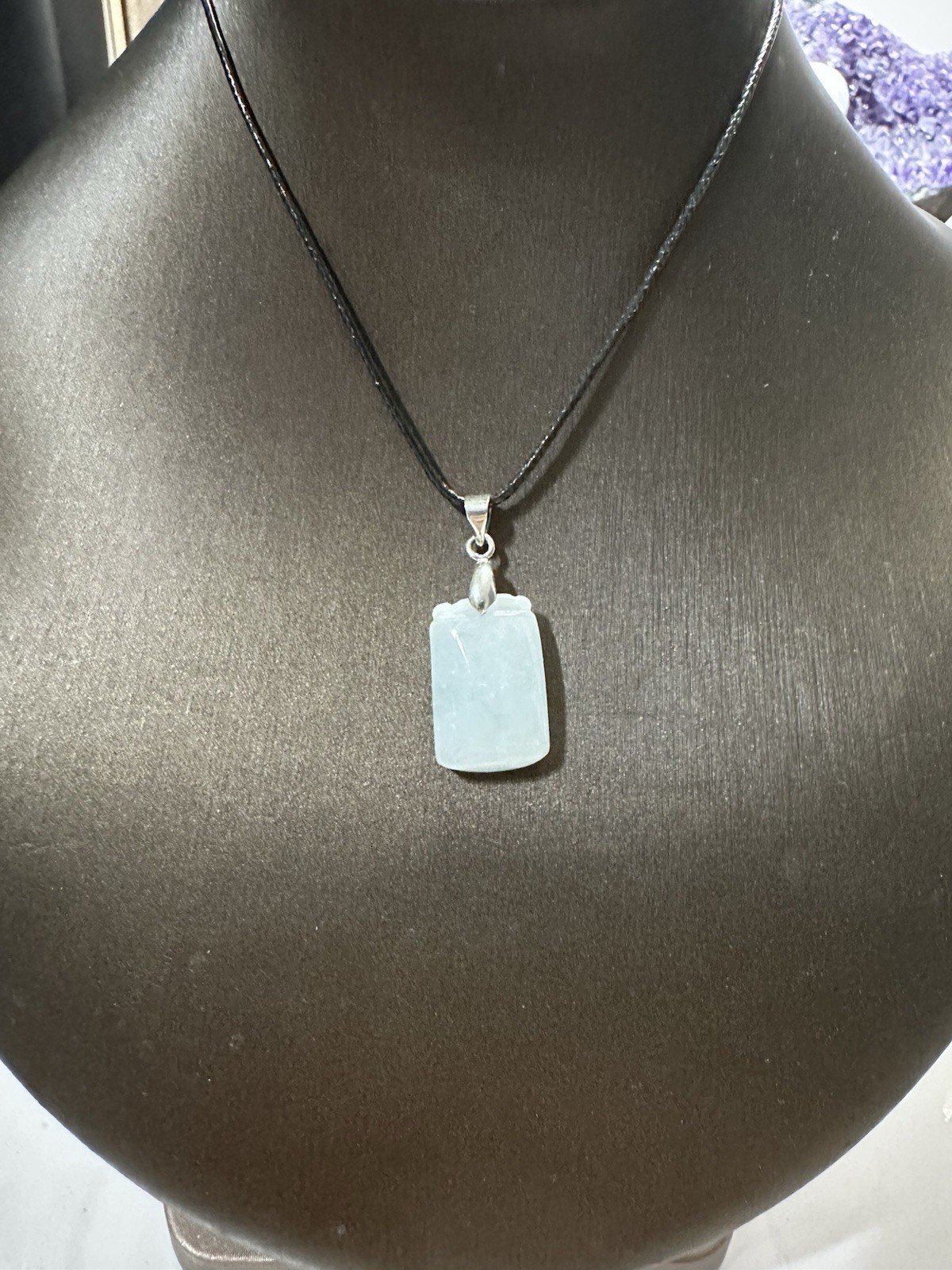 Icy Light Green Jade Pendant Necklace Icy Light Green Jade Pendant Necklace