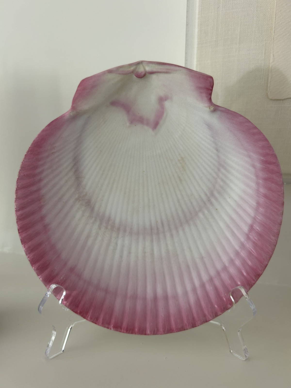 Wedgwood Pottery Pearlware Nautilus Scallop-Shaped Set of 2 Shell Plates