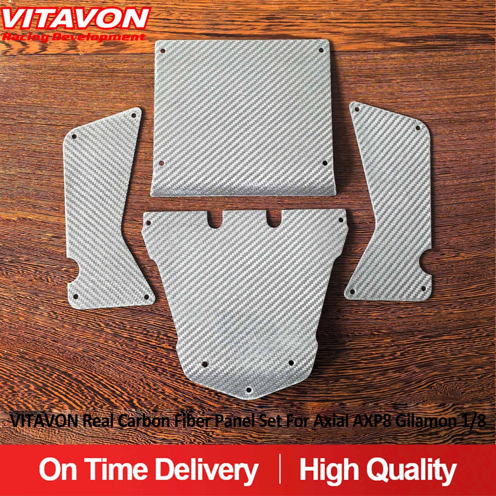 Vitavon Real carbon Fiber Panel Set Body For Axial AXP8 Gilamon 1/8