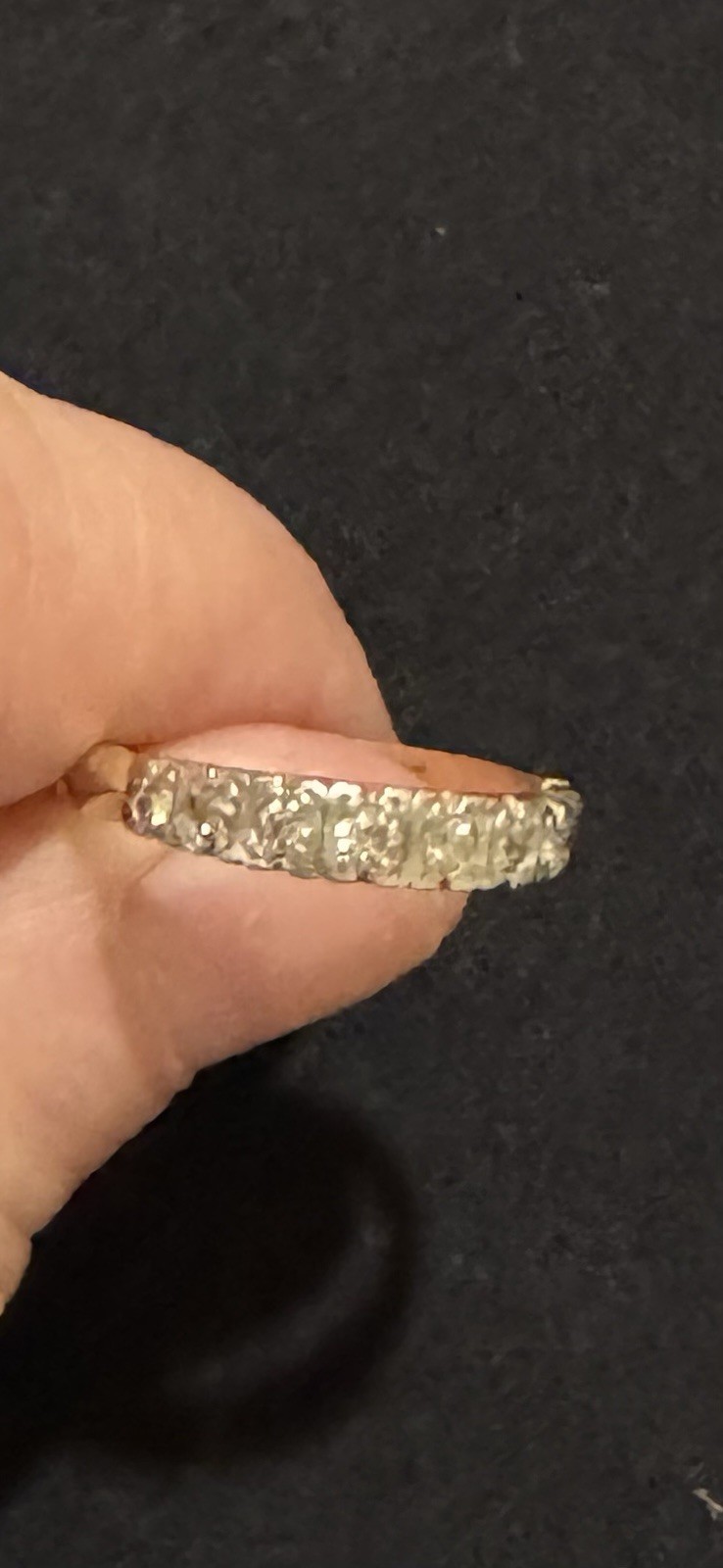 *LOWERED PRICE 18 ct yellow gold with rose cut diamonds ladies, platinum heads *LOWERED PRICE 18 ct yellow gold with rose cut diamonds ladies, platinum heads