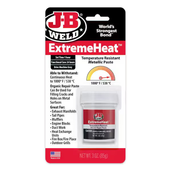 J-B Weld 37901 ExtremeHeat High Temperature Resistant Metallic Paste - 3 oz