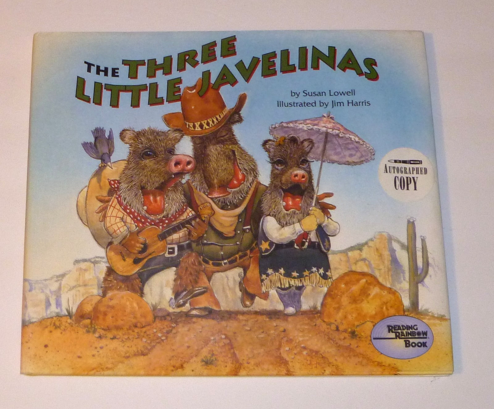 Vintage The three little Javelinas Signed book by Susan Lowell kids hardcover