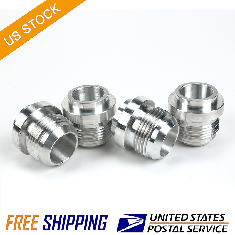 4Pcs An16, 16 An Male Billet 6061t6 Aluminum Weld On Fitting Bung