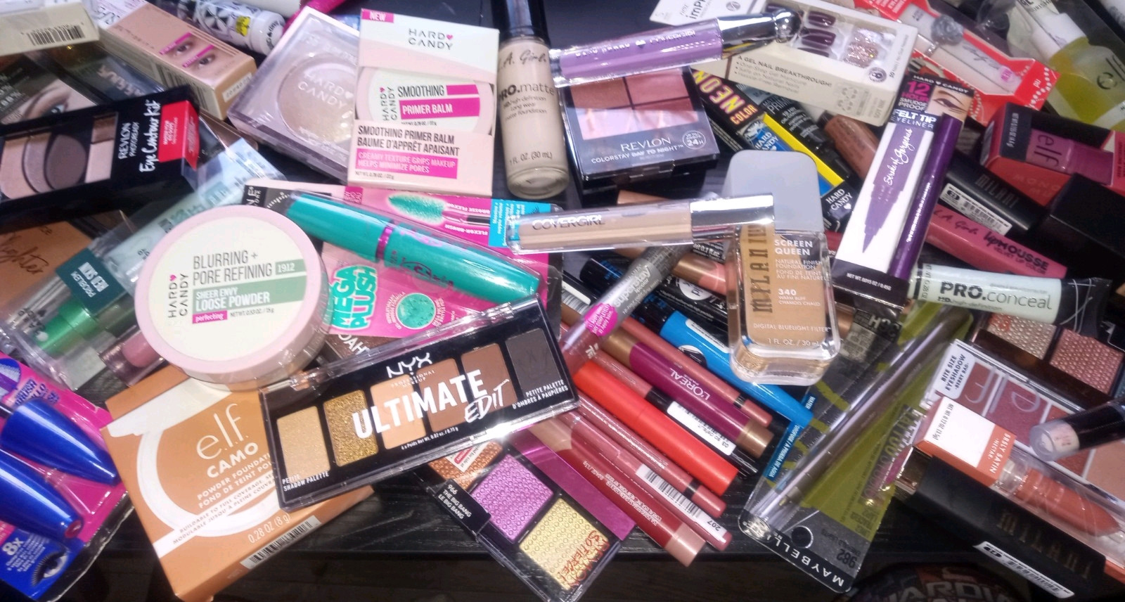 200 Pc Mixed Makeup/Tools Wholesale Lot CoverGirl, Maybelline, L\'Oreal READ