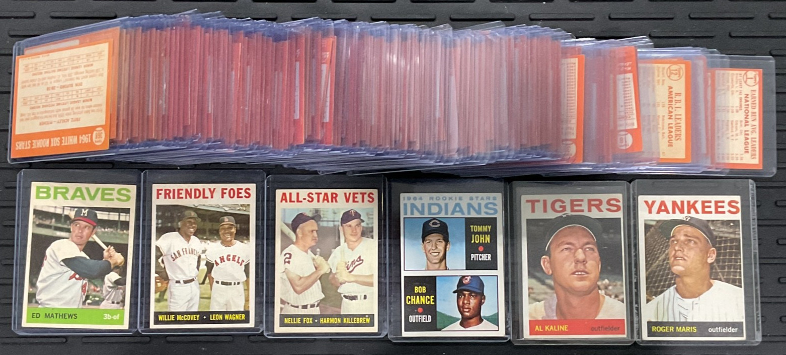1964 TOPPS BASEBALL - 118 Top Loaded Cards - Loaded with 17 HOF\'s - Great Shape