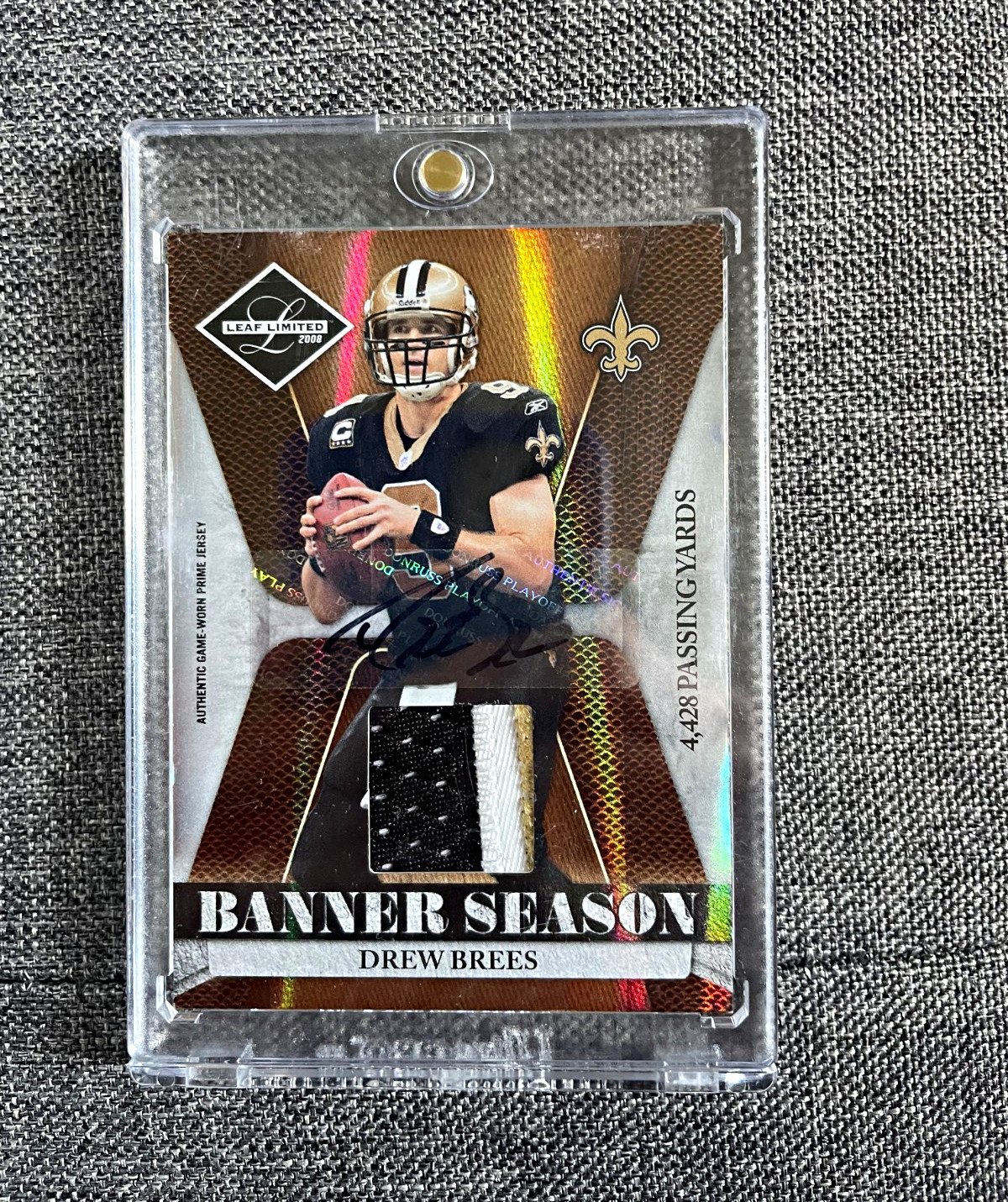 2008 Leaf Limited - Banner Season Drew Brees #4-428 Saints Football (MEM)