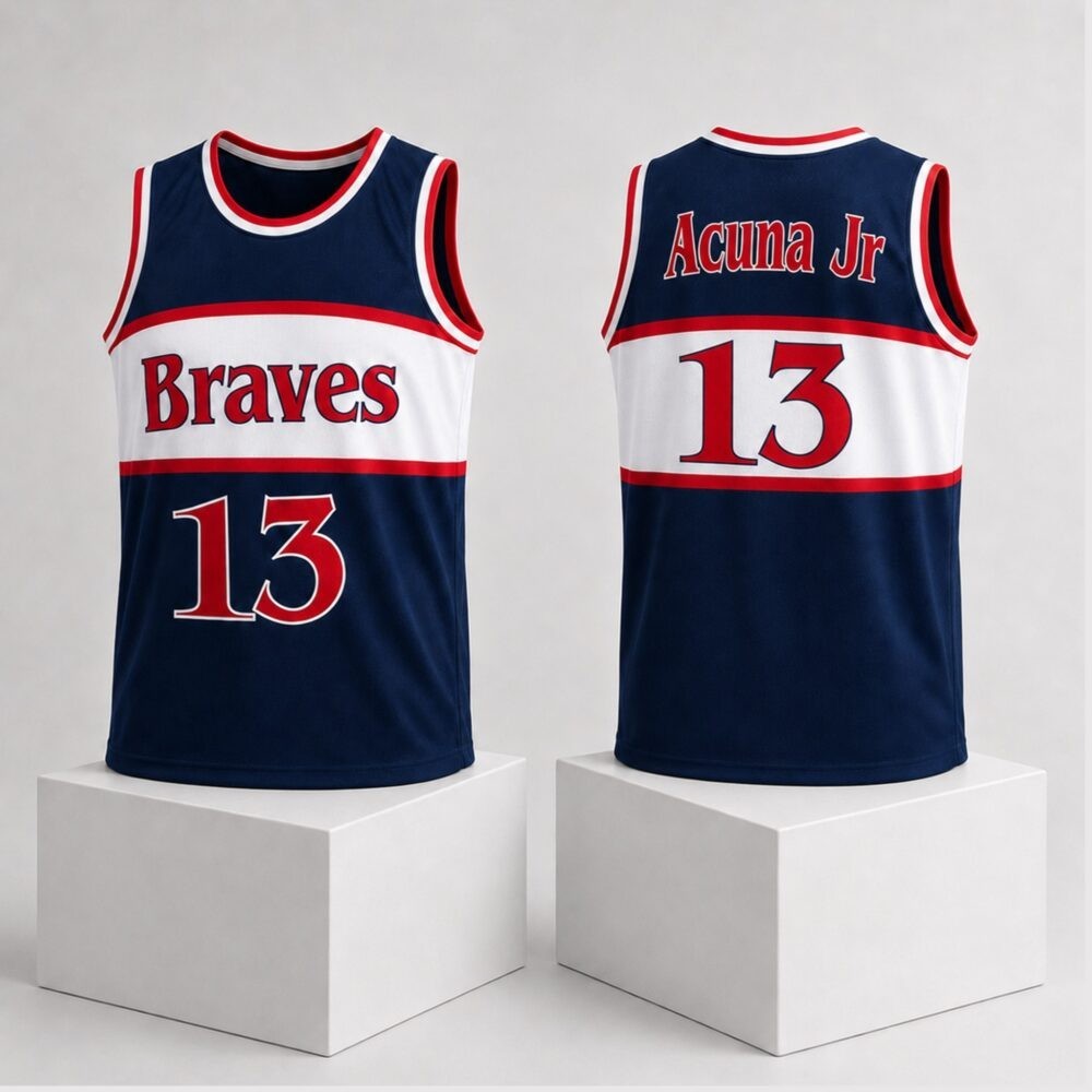 HOT Atlanta Braves Ronald Acuna Jr Basketball Jersey 2026 Giveaway Full Size