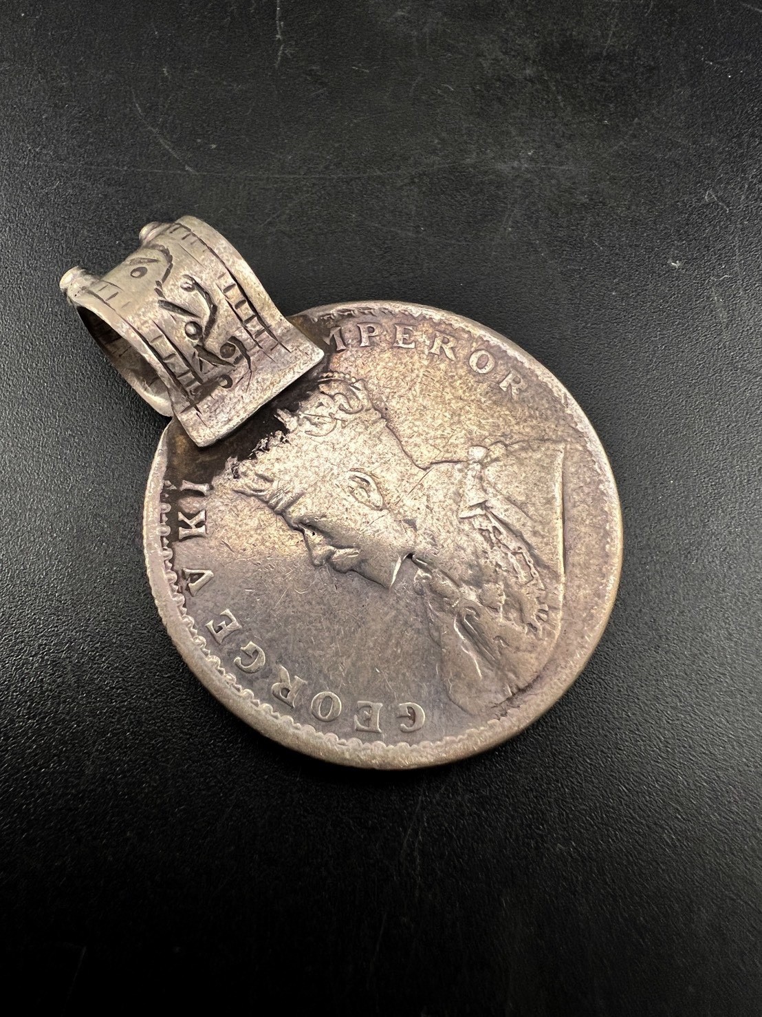 Genius Original 1912 George King Coin In Solid Silver Pendent