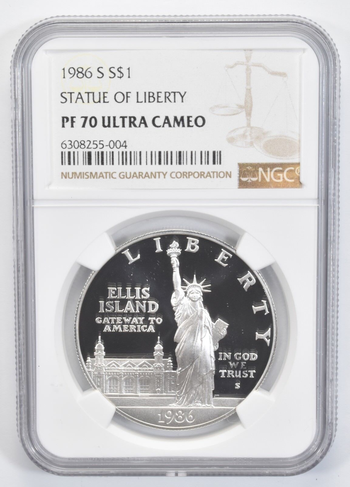 1986-S Statue of Liberty Commemorative Silver Dollar PF70 UCAM NGC