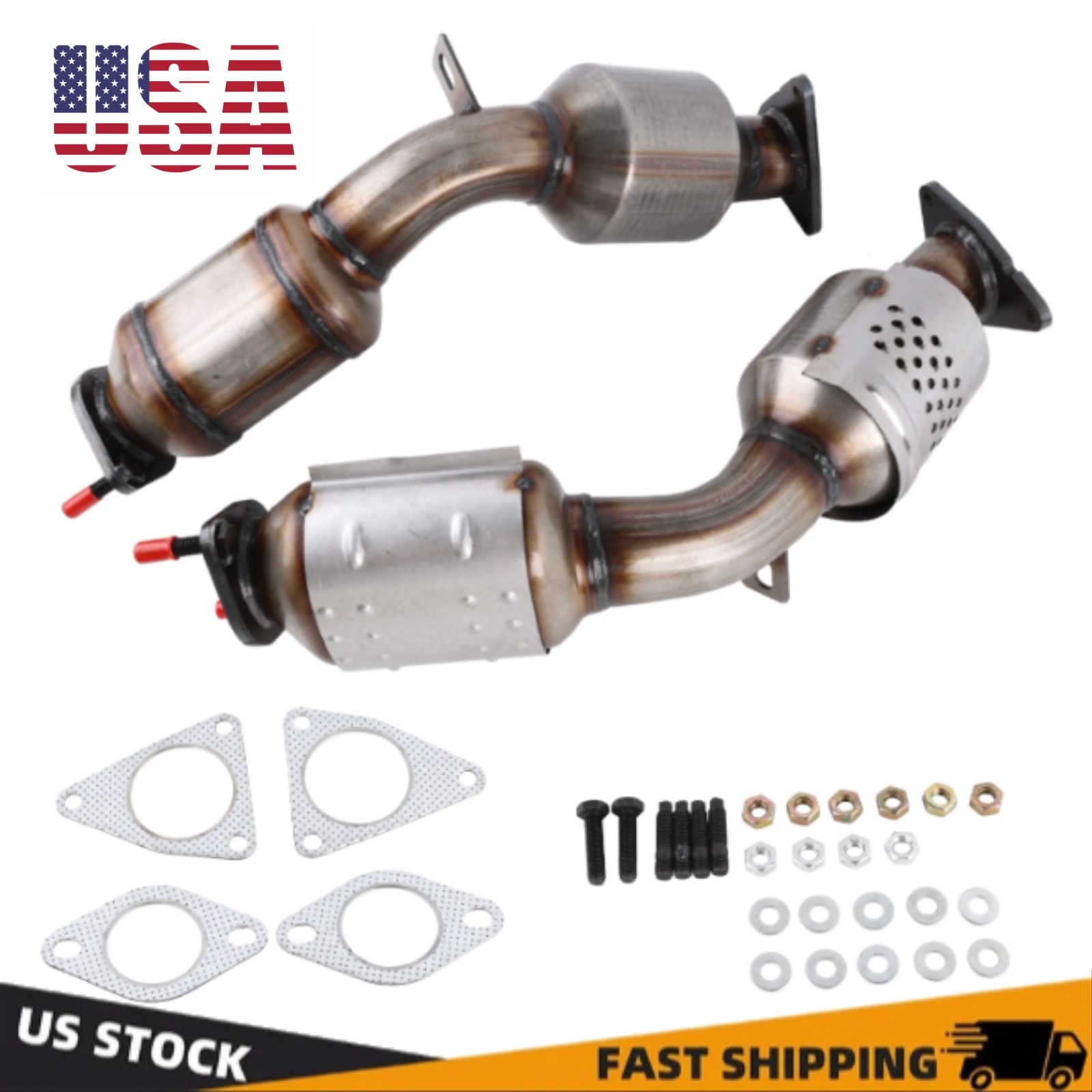Pair High Flow Catalytic Converter 644029 644030 For 2008-2013 Infiniti G37 3.7L