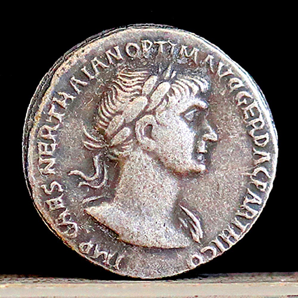 98-117 AD Ancient Roman Coin Trajan Victory Providentia - Silver Denarius 19mm