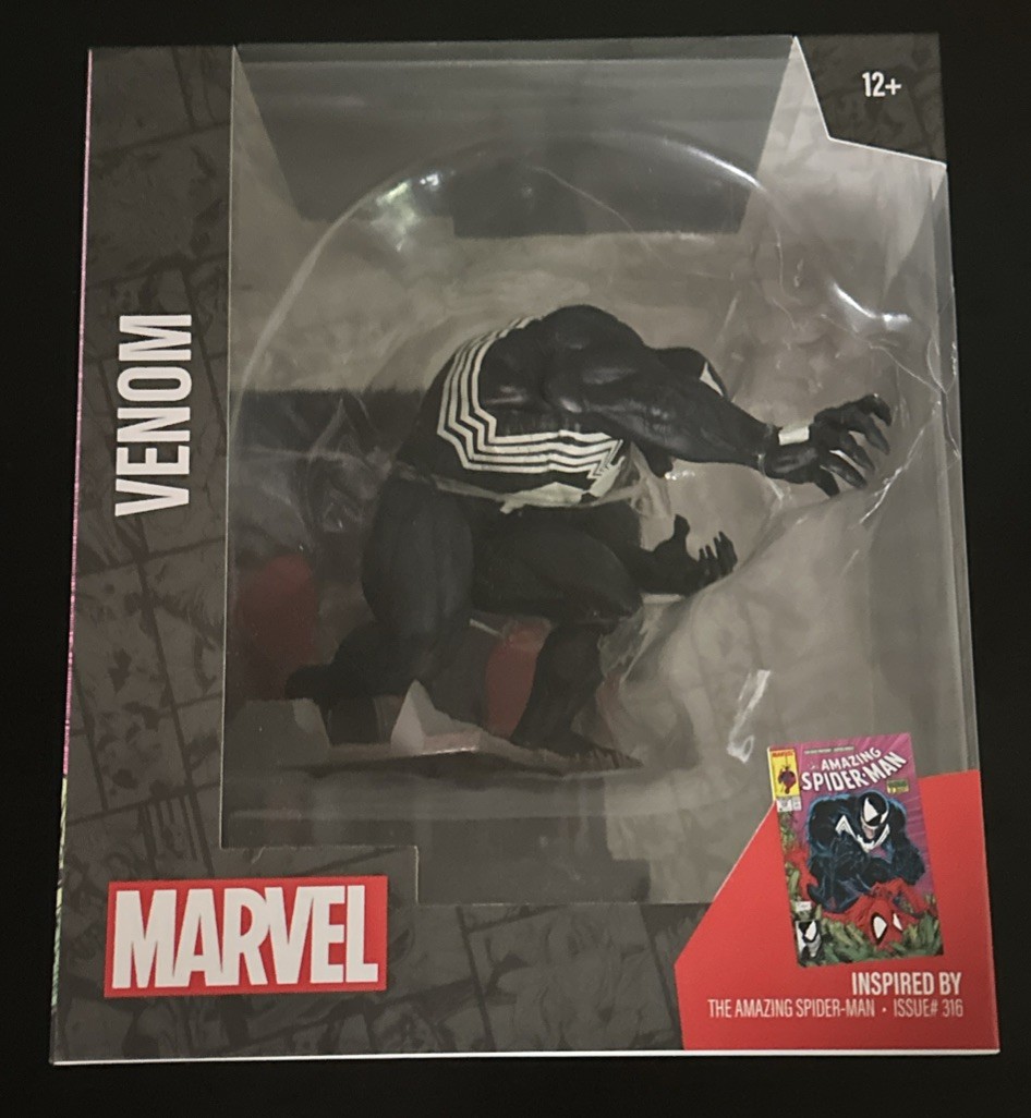 McFarlane Marvel Venom Statue, The Amazing Spider-Man #316, Cracked Case Plastic McFarlane Marvel Venom Statue, The Amazing Spider-Man #316, Cracked Case Plastic