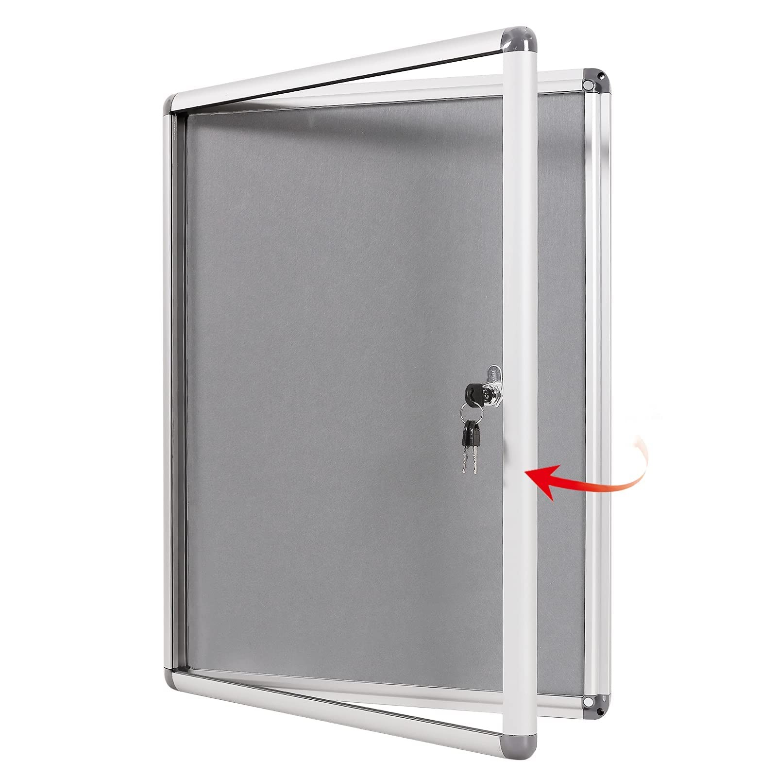 SWANCROWN Enclosed Bulletin Board Lockable Noticeboard Case with Aluminium Fr... SWANCROWN Enclosed Bulletin Board Lockable Noticeboard Case with Aluminium Fr...