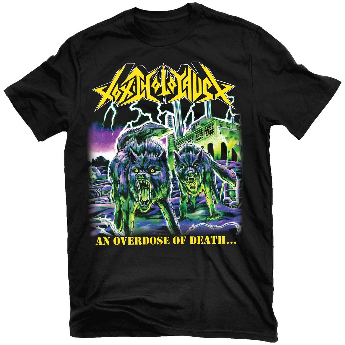 Vtg TOXIC HOLOCAUST An Overdose of Death Cotton Black For Men T Shirt TR876