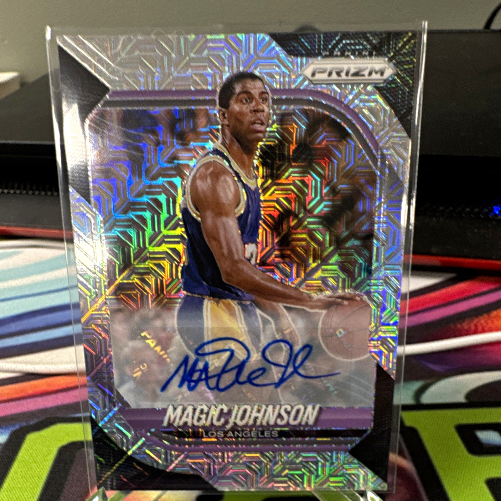 Panini 2025-26 Prizm Magic Johnson Lakers Mojo Prizm Auto 12/25 #140