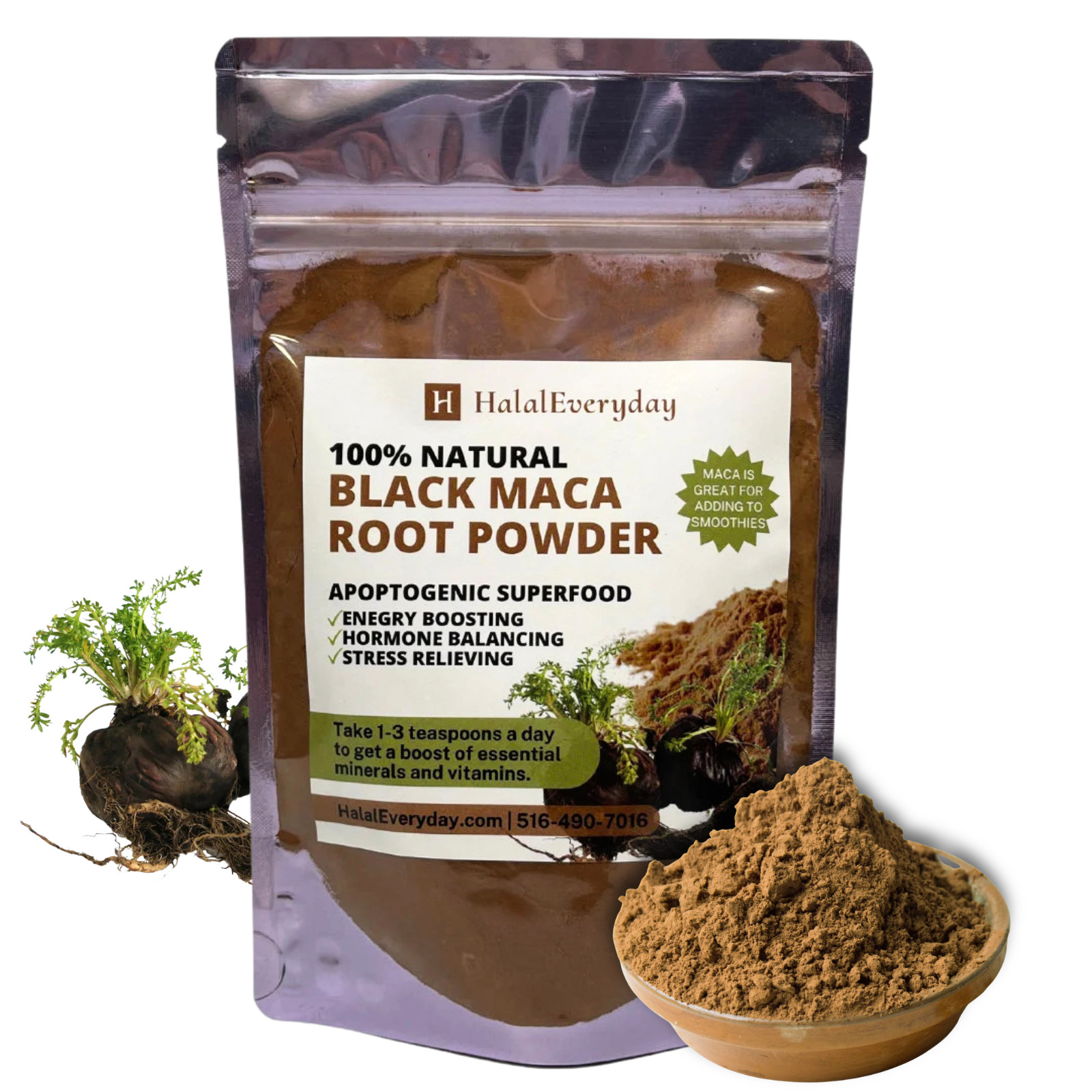 Maca Root Powder - 100% Pure Natural Raw NON-GMO Peruvian Superfood Healthy Bulk