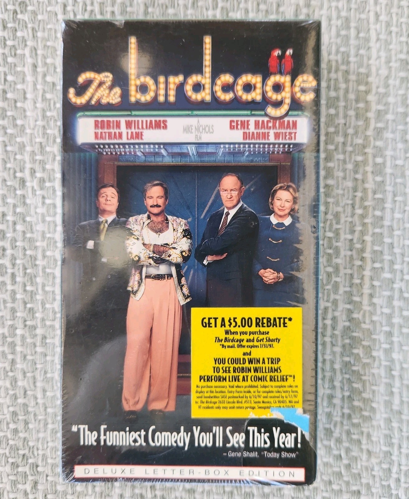 MGM/UA Home Video The Birdcage VHS Deluxe Letterbox Edition 1996 R SEALED MGM/UA Home Video The Birdcage VHS Deluxe Letterbox Edition 1996 R SEALED