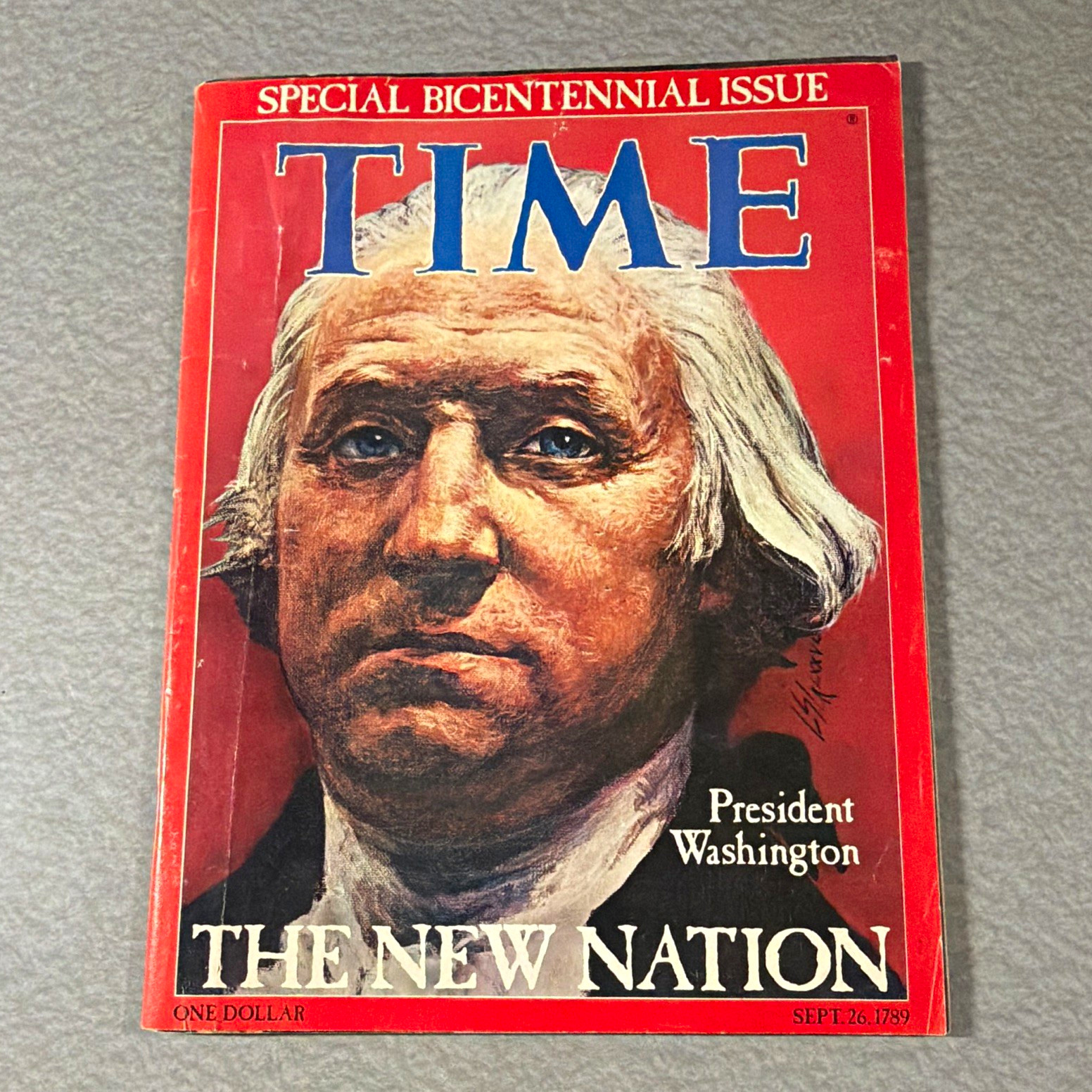 Vintage 1976 TIME Special Edition Bicentennial Issue President Washington Cover