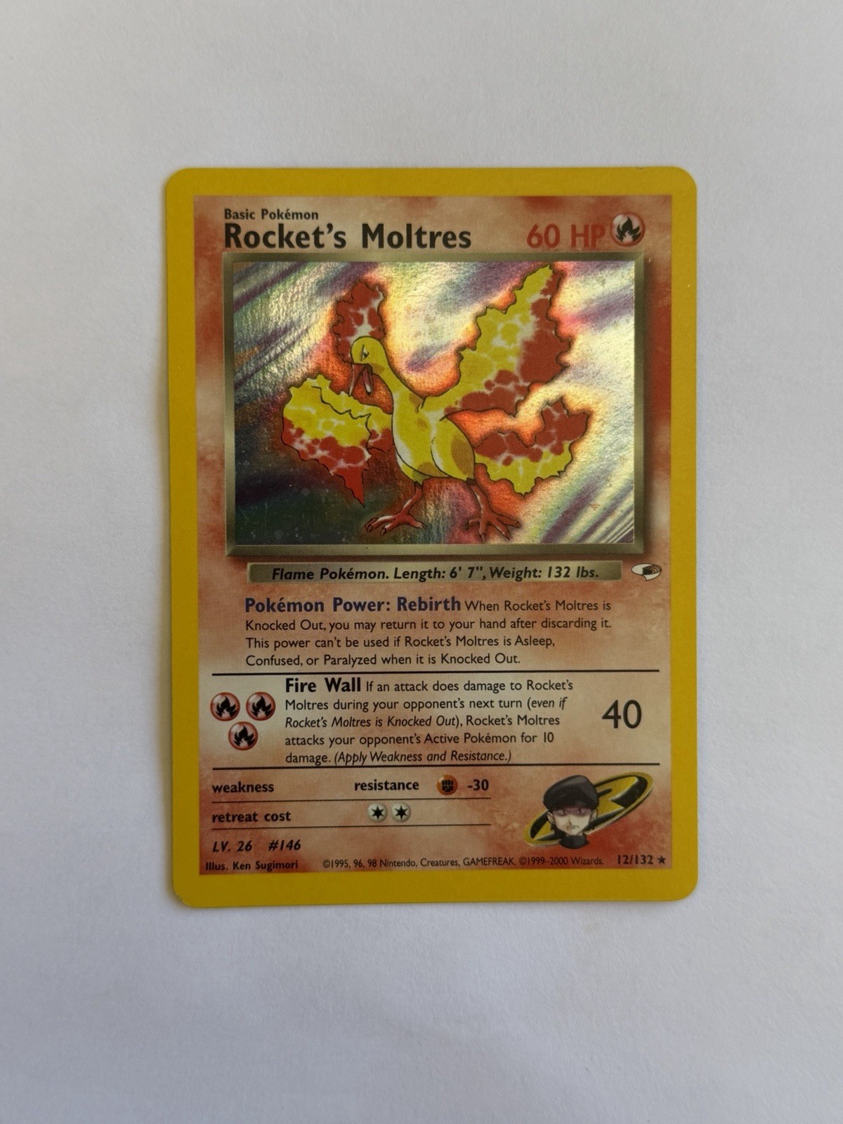 Rocket\'s Moltres 012/132 Gym Heroes Holo