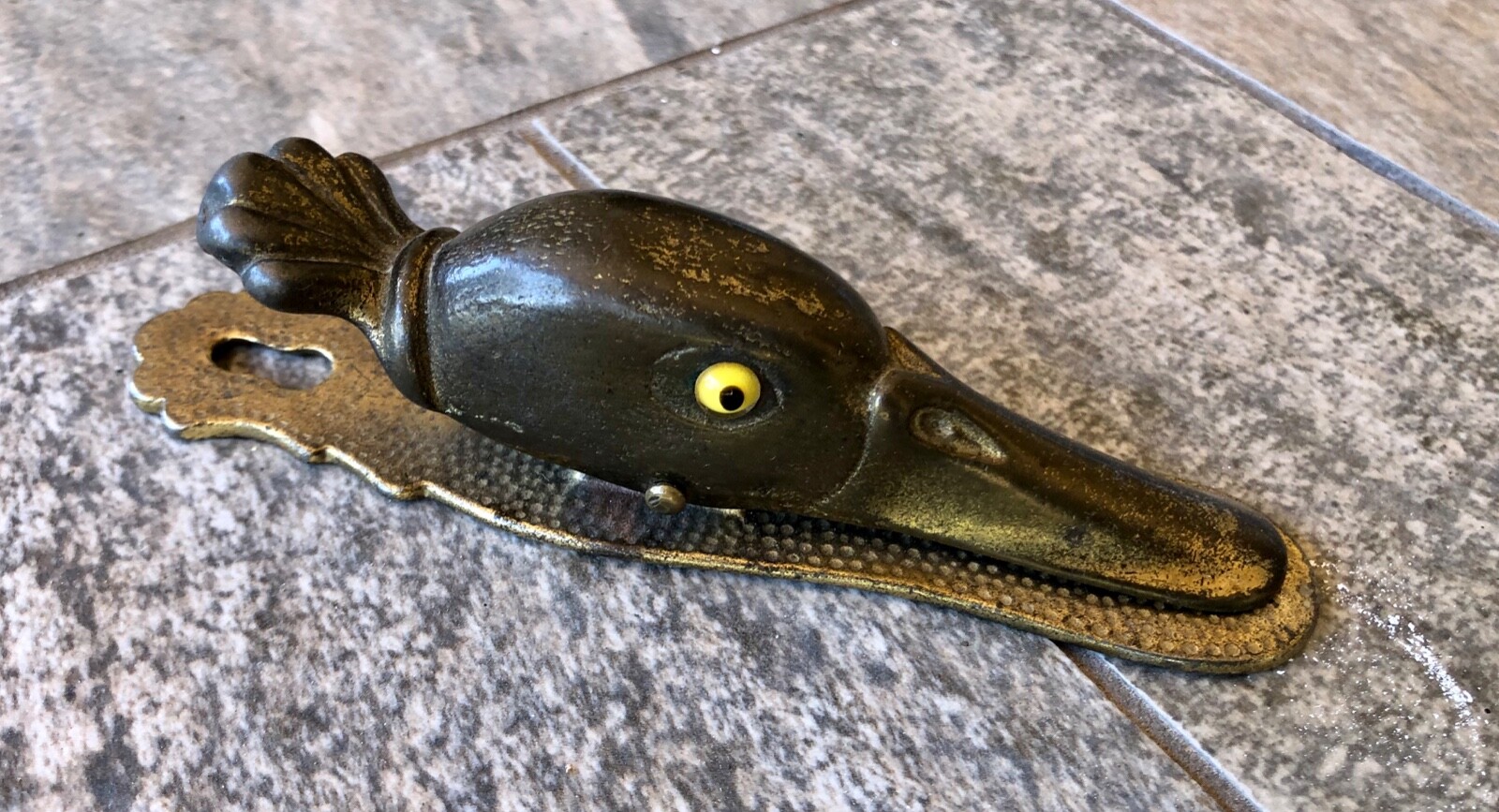 Vintage Bronze Duck Head Mallard Desk Letter Clip 5160 Vintage Bronze Duck Head Mallard Desk Letter Clip 5160