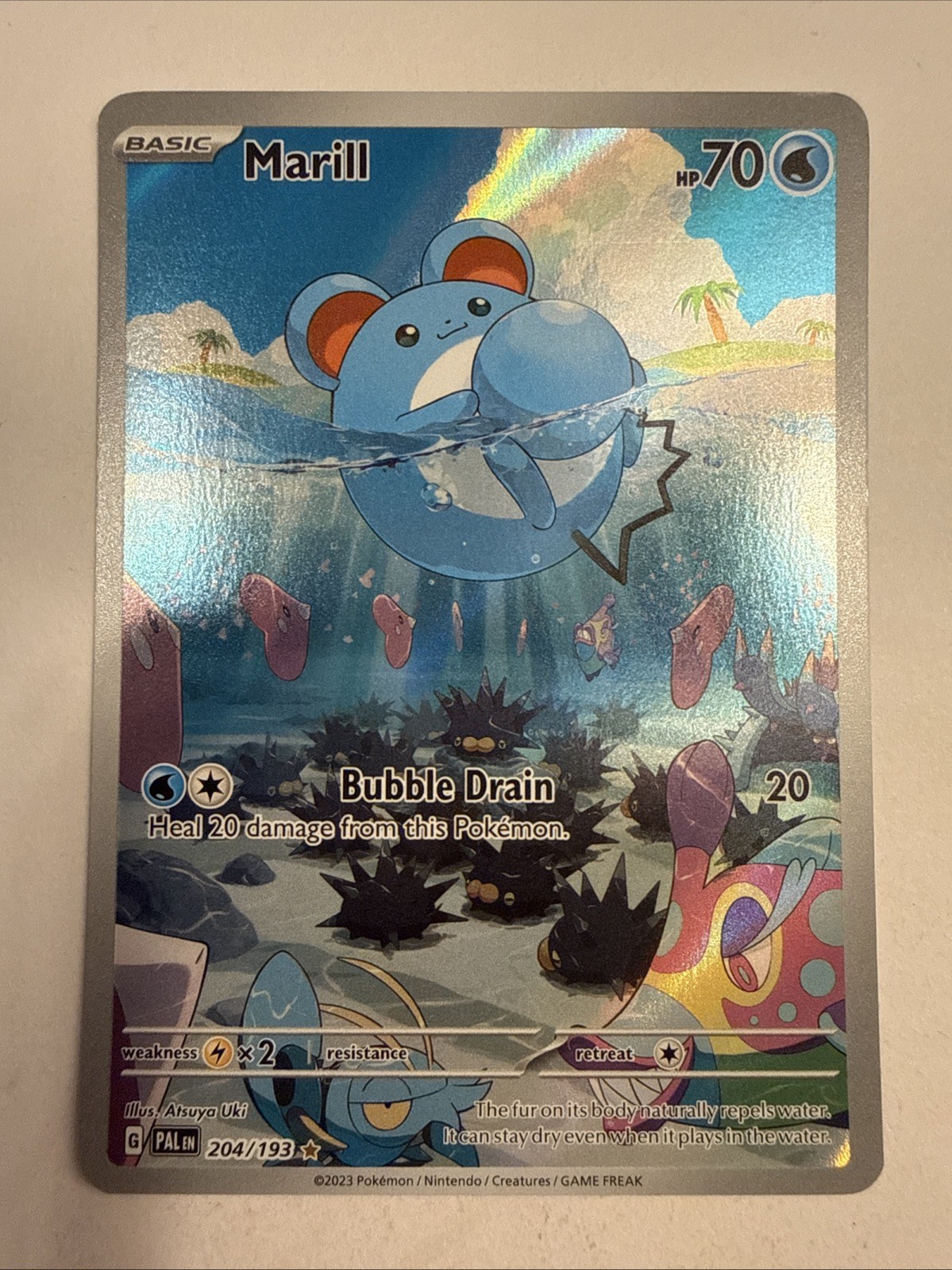Marill 204/193 Illustration Rare 2023 Pokemon Paldea Evolved Card NM